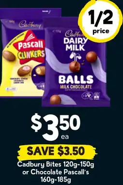 Drakes Cadbury Bites or Chocolate Pascall's offer