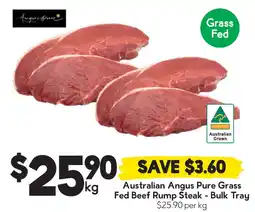 Drakes Australian Angus Pure Grass Fed Beef Rump Steak - Bulk Tray offer