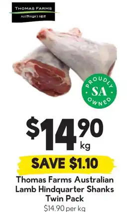 Drakes Thomas Farms Australian Lamb Hindquarter Shanks Twin Pack offer