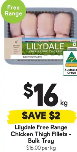 Drakes Lilydale Free Range Chicken Thigh Fillets - Bulk Tray offer