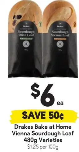 Drakes Drakes Bake at Home Vienna Sourdough Loaf offer
