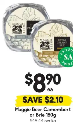 Drakes Maggie Beer Camembert or Brie 180g offer