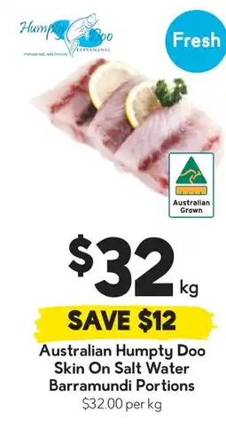 Drakes Australian Humpty Doo Skin On Salt Water Barramundi Portions offer