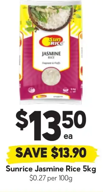 Drakes Sunrice Jasmine Rice offer