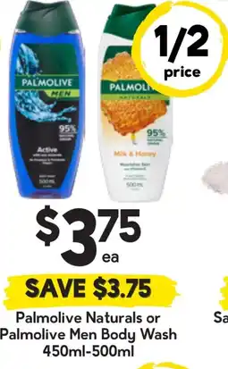 Drakes Palmolive Naturals or Palmolive Men Body Wash offer
