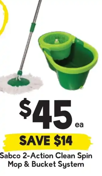 Drakes Sabco 2-Action Clean Spin Mop & Bucket System offer