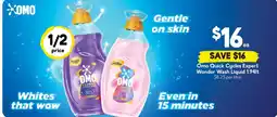 Drakes Omo Quick Cycles Expert Wonder Wash Liquid offer