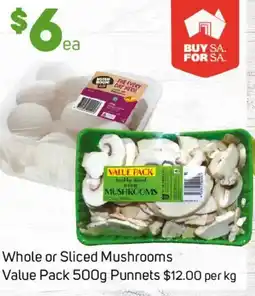 Foodland Whole or Sliced Mushrooms Value Pack offer