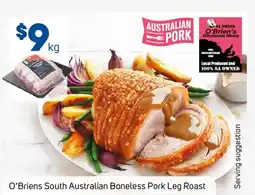 Foodland O'Briens South Australian Boneless Pork Leg Roast offer