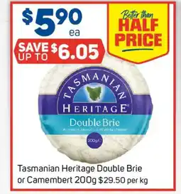Foodland Tasmanian Heritage Double Brie or Camembert offer