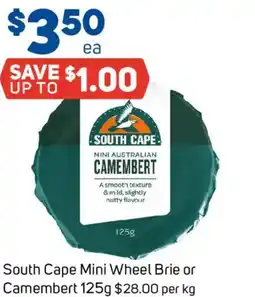 Foodland South Cape Mini Wheel Brie or Camembert offer