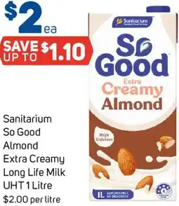 Foodland Sanitarium So Good Almond Extra Creamy Long Life Milk offer