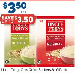 Foodland Uncle Tobys Oats Quick Sachets offer