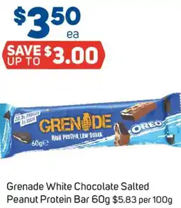 Foodland Grenade White Chocolate Salted Peanut Protein Bar offer