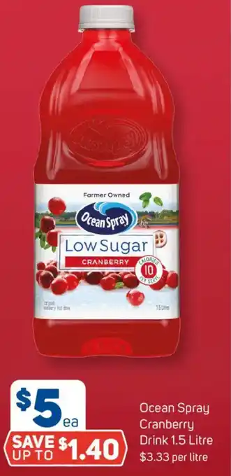 Foodland Ocean Spray Cranberry Drink offer