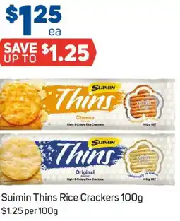 Foodland Suimin Thins Rice Crackers offer