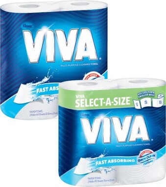 Coles Viva Paper Towel White 2 Pack or Select A Size 2 Pack offer