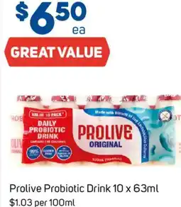 Foodland Prolive Probiotic Drink offer