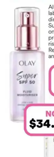 Priceline Olay Super SPF 50 Fluid Moisturiser offer