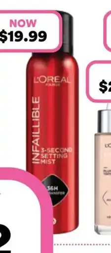 Priceline L'Oréal Paris Infallible 3-Second Jumbo Setting Mist offer