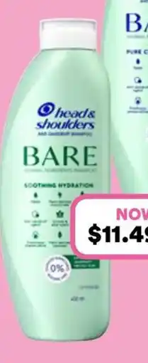 Priceline Head & Shoulders BARE Soothing Hydration Minimal Ingredients Anti-Dandruff Shampoo offer