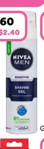 Priceline NIVEA Men Sensitive Shaving Gel offer