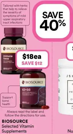 Priceline BIOSOURCE Immune Force offer