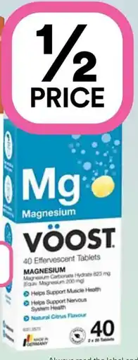 Priceline VÖOST Mg Magnesium Natural Citrus Flavour offer
