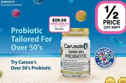 Priceline Caruso's Natural Health Over 50's Probiotic offer