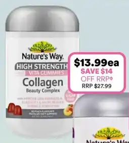 Priceline Nature's Way High Strength Adult Vita Gummies Collagen Beauty Complex Peach Flavoured offer