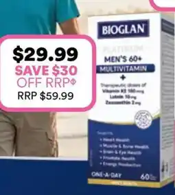 Priceline Bioglan Platinum Men's 60 Tablets + Multivitamin+ offer