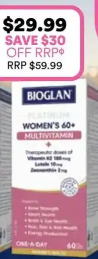 Priceline Bioglan Platinum Women's Multivitamin+ offer