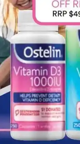 Priceline Ostelin Vitamin D3 1000IU offer