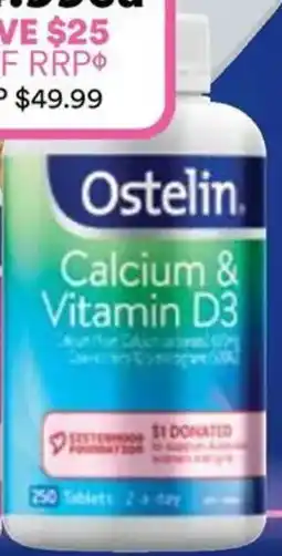 Priceline Ostelin Calcium & Vitamin D3 offer