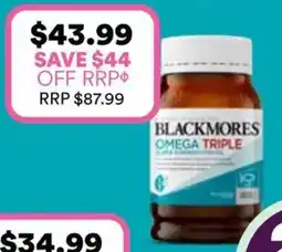 Priceline Blackmores Omega Triple Super Strength Fish Oil offer