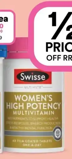Priceline Swisse Ultivite Women's High Potency Multivitamin offer