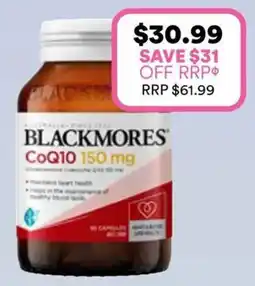 Priceline Blackmores CoQ10 150mg offer