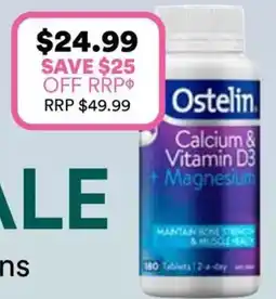 Priceline Ostelin Calcium & Vitamin D3 + Magnesium offer