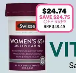 Priceline Swisse Ultivite Women's 65+ Multivitamin offer