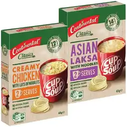 IGA Continental Cup A Soup 2 Serve Selected Varieties offer