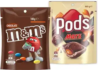 IGA M&M’s 120‑180g, Pods 160g or Maltesers 120‑140g Share Pack Selected Varieties offer
