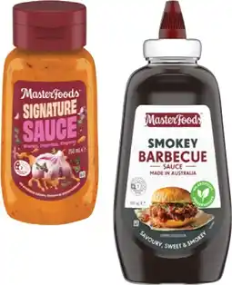 IGA MasterFoods No Rules Sauce 250mL, Tomato or Barbecue Squeezy Sauce 500mL Selected Varieties offer