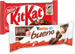 IGA Kinder Bueno 39-43g or Nestlé Medium Bars 35-50g Selected Varieties offer