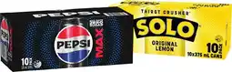 IGA Pepsi Max or Solo 10x375mL Selected Varieties offer