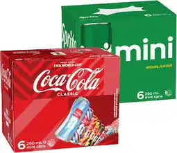 IGA Coca-Cola or Sprite Mini 6x250mL Selected Varieties offer