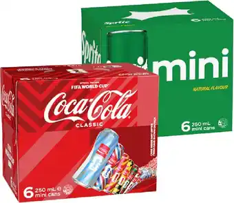 IGA Coca-Cola or Sprite Mini 6x250mL Selected Varieties offer