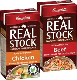 IGA Campbell’s Real Stock Selected Varieties offer