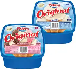 IGA Peters Original Ice Cream Selected Varieties offer