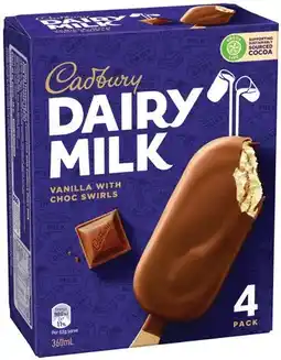 IGA Cadbury Ice Cream Sticks Selected Varieties offer