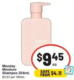 IGA Monday Moisture Shampoo offer